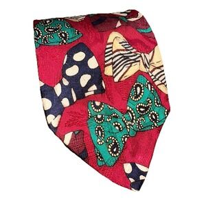 Robert Talbott Hand Sewn Halls Kansas City Silk Men's Holiday Bow Print Neck Tie